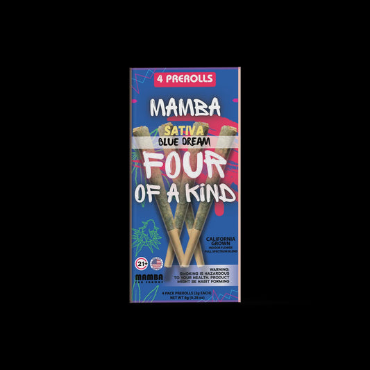 MAMBA FOUR OF A KIND 2G PREROLLS 4PK 10CT BLU DREAM - SATIVA