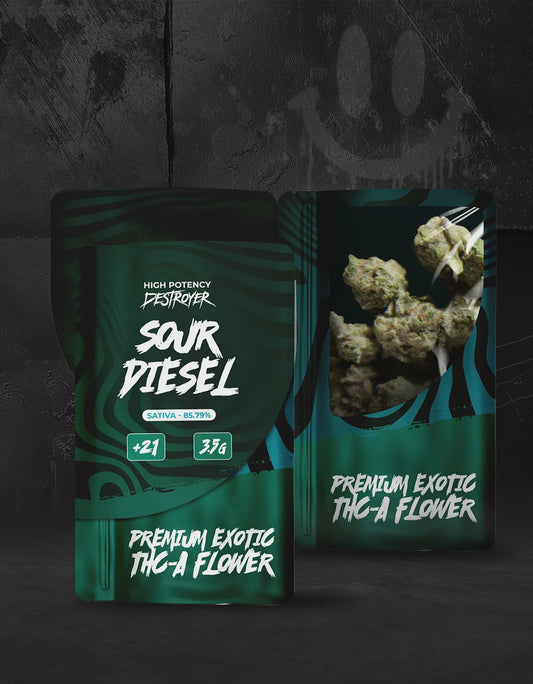 DESTROYER HIGH POTENCY FLOWER 3.5G - SATIVA - SOUR DIESEL