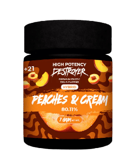 DESTROYER HIGH POTENCY FLOWER 7G - HYBRID - PEACHES & CREAM