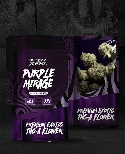 DESTROYER HIGH POTENCY FLOWER 3.5G - INDICA  - PURPLE MIRAGE