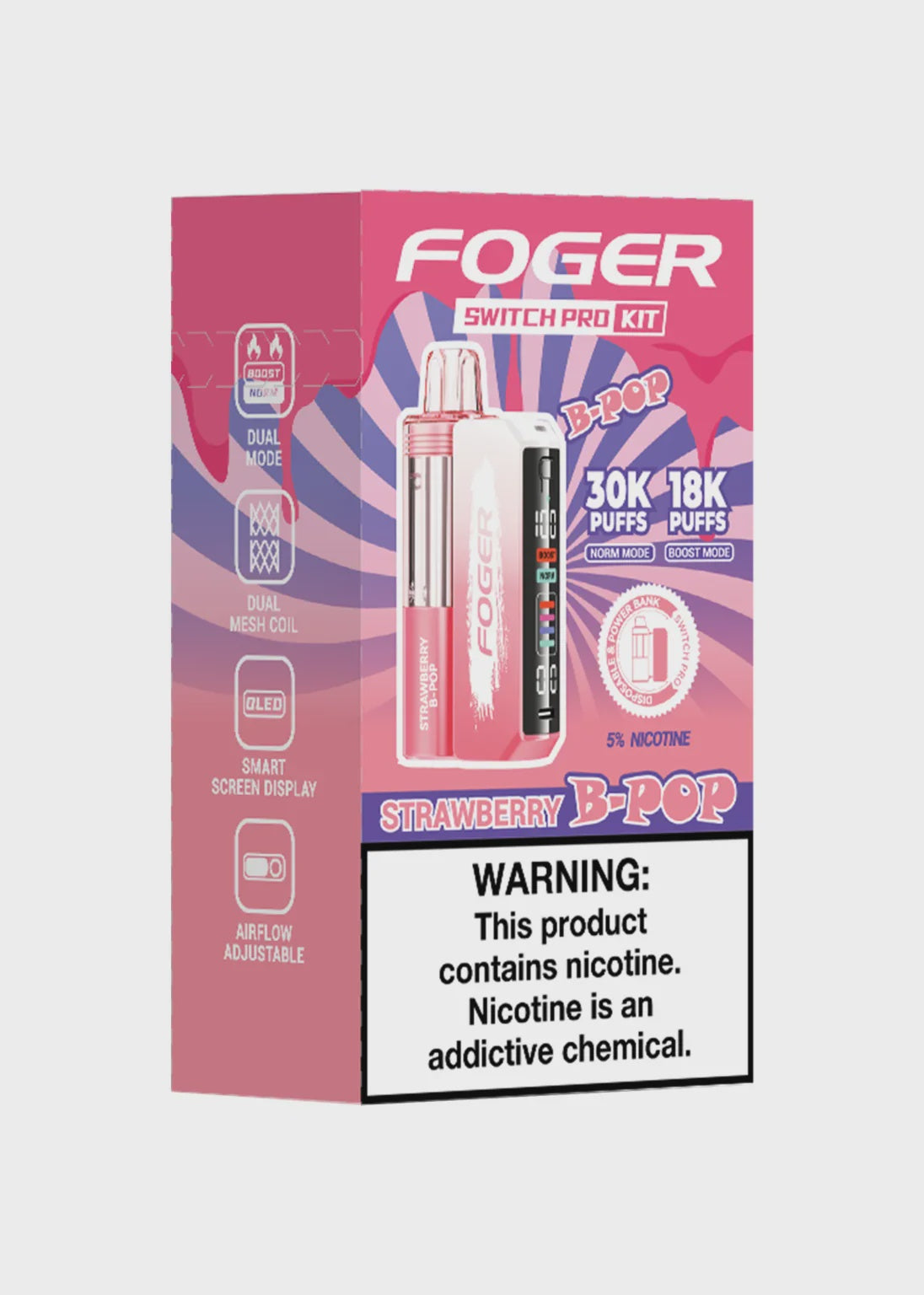FOGER 30K PRO KIT 5CY STRAWBERRY B POP