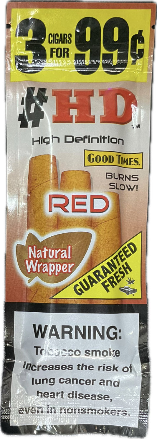 GOOD TIMES HD RED NATURAL 3 CT