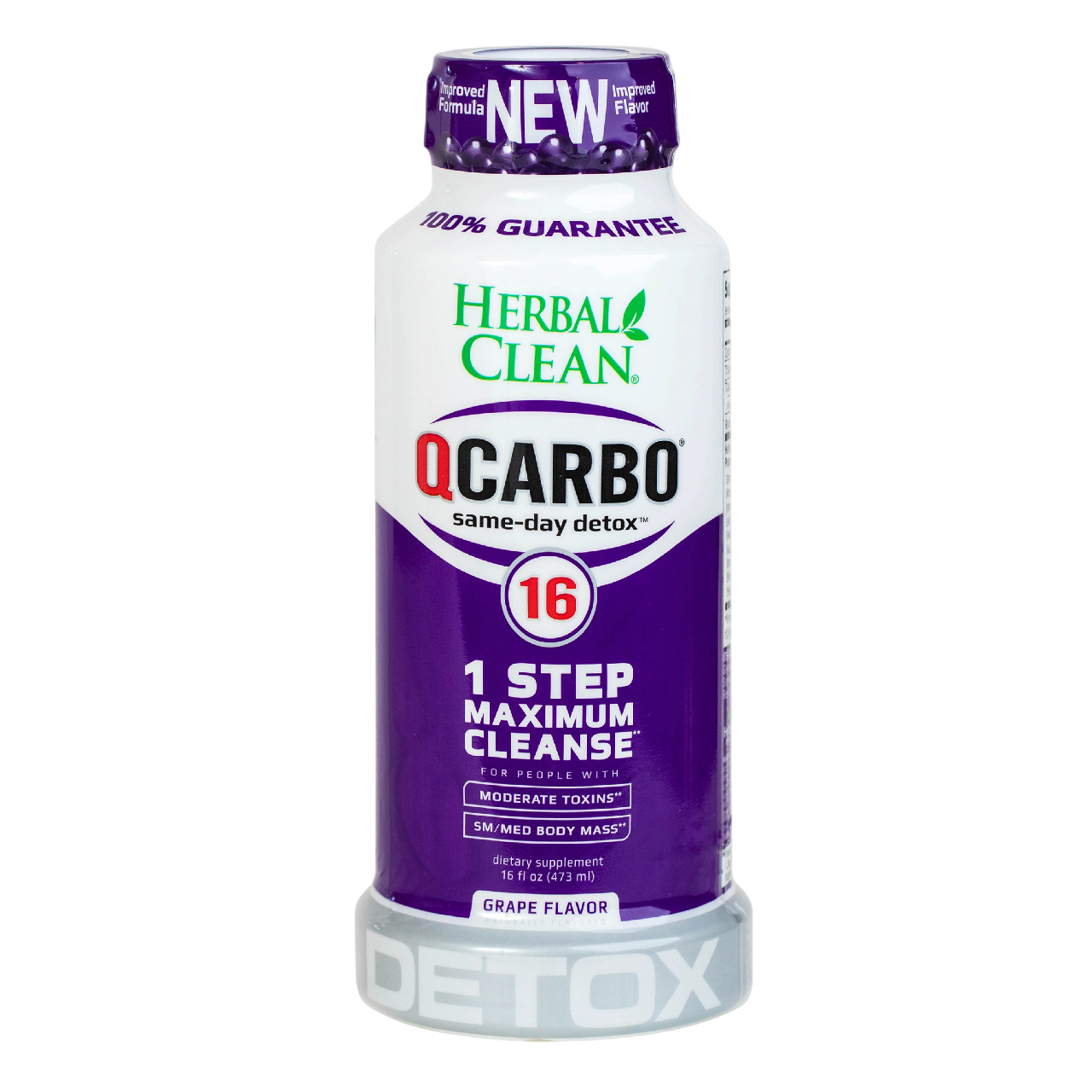 HERBAL CLEAN GRAPE FLAVOR QCARBO 16 OZ