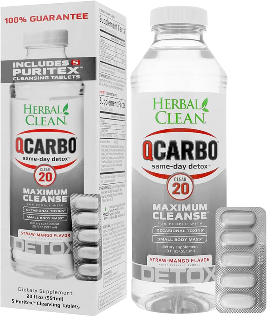 HERBAL CLEAN Q CARBO 20 CLEAR CRAN-RASPBERRY 20oz
