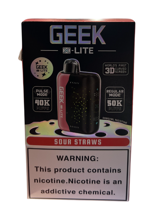 GEEK X LITE 50000 SOUR STRAWS