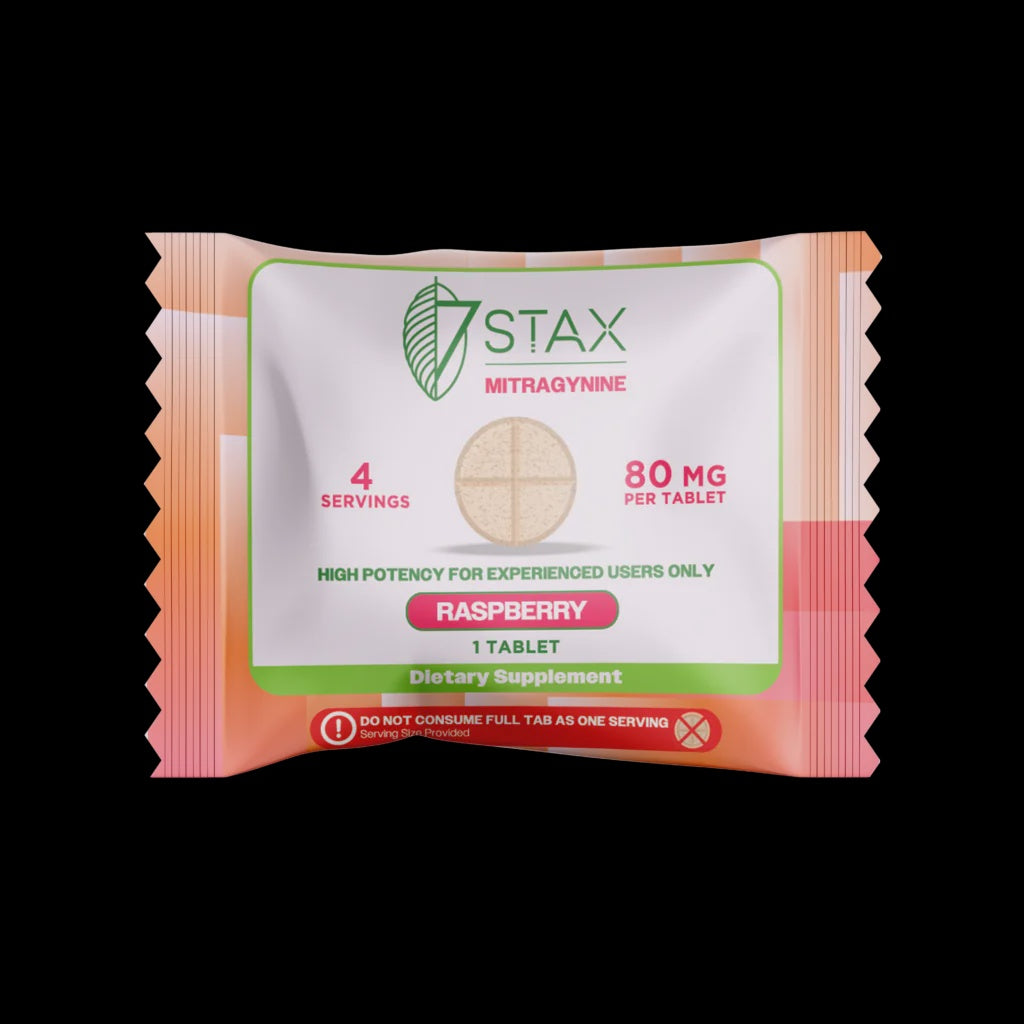 7STAX MITRAGYNINE BLEND TABLET 8OMG RASPBERRY