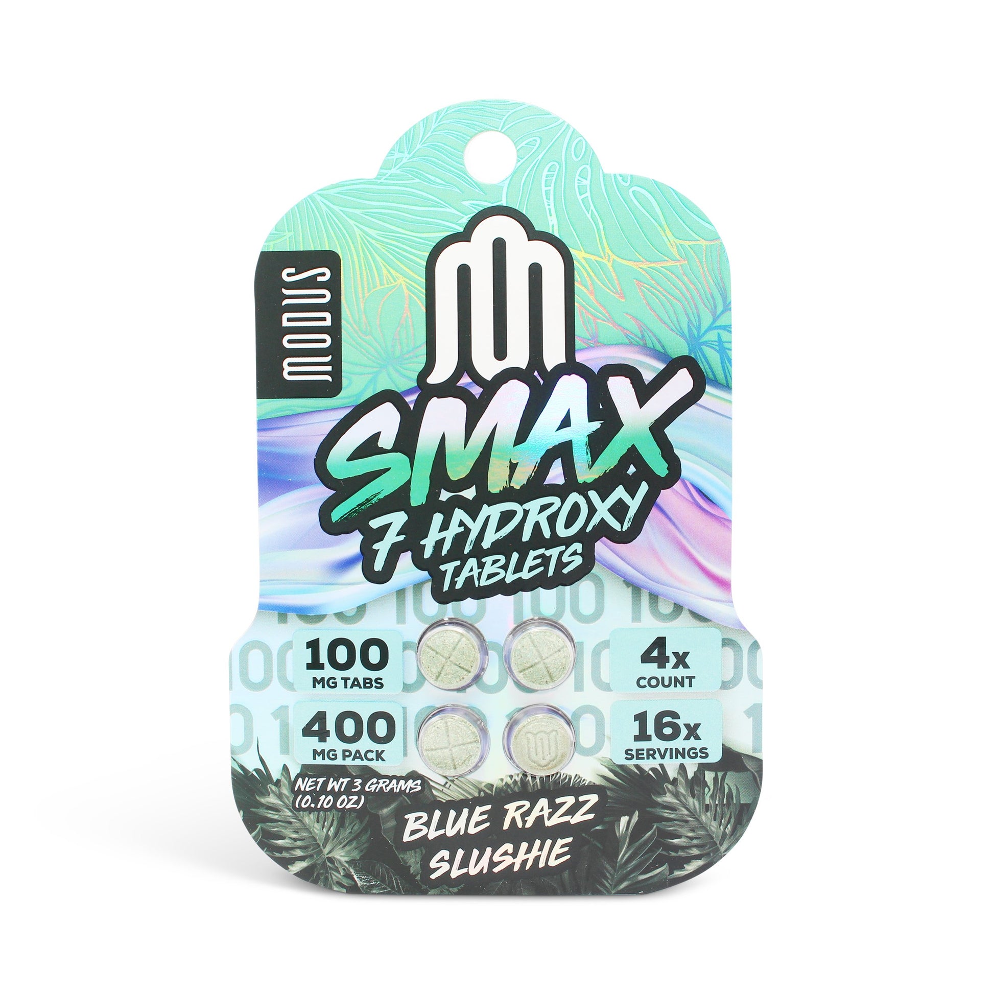 Modus 7hom 100mg 10ct blue razz slushy