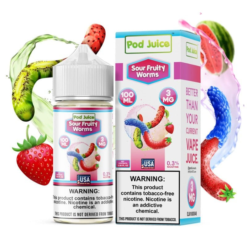 POD JUICE SOUR FRUITY WORMS 3MG/100ML