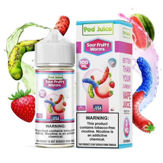 POD JUICE SOUR FRUITY WORMS 6MG/100ML
