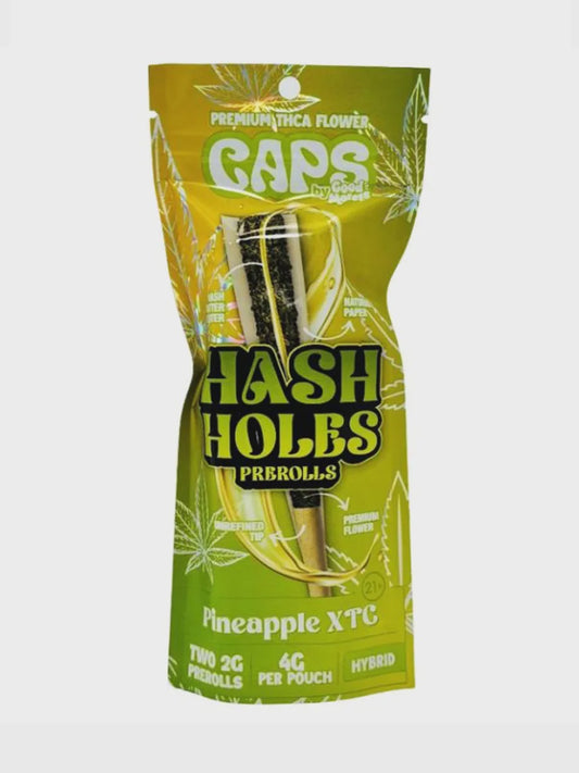 CAPS THCA HASH HOLE PRE ROLLS 2PK 10CT  PINEAPPLE XTC - HYBRID