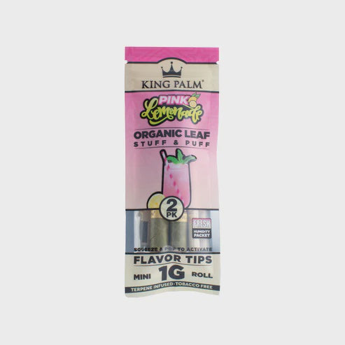KING PALM LEAF TUBES MINI ROLLS 1G 2/PK 20PK/BOX PINK LEMONADE