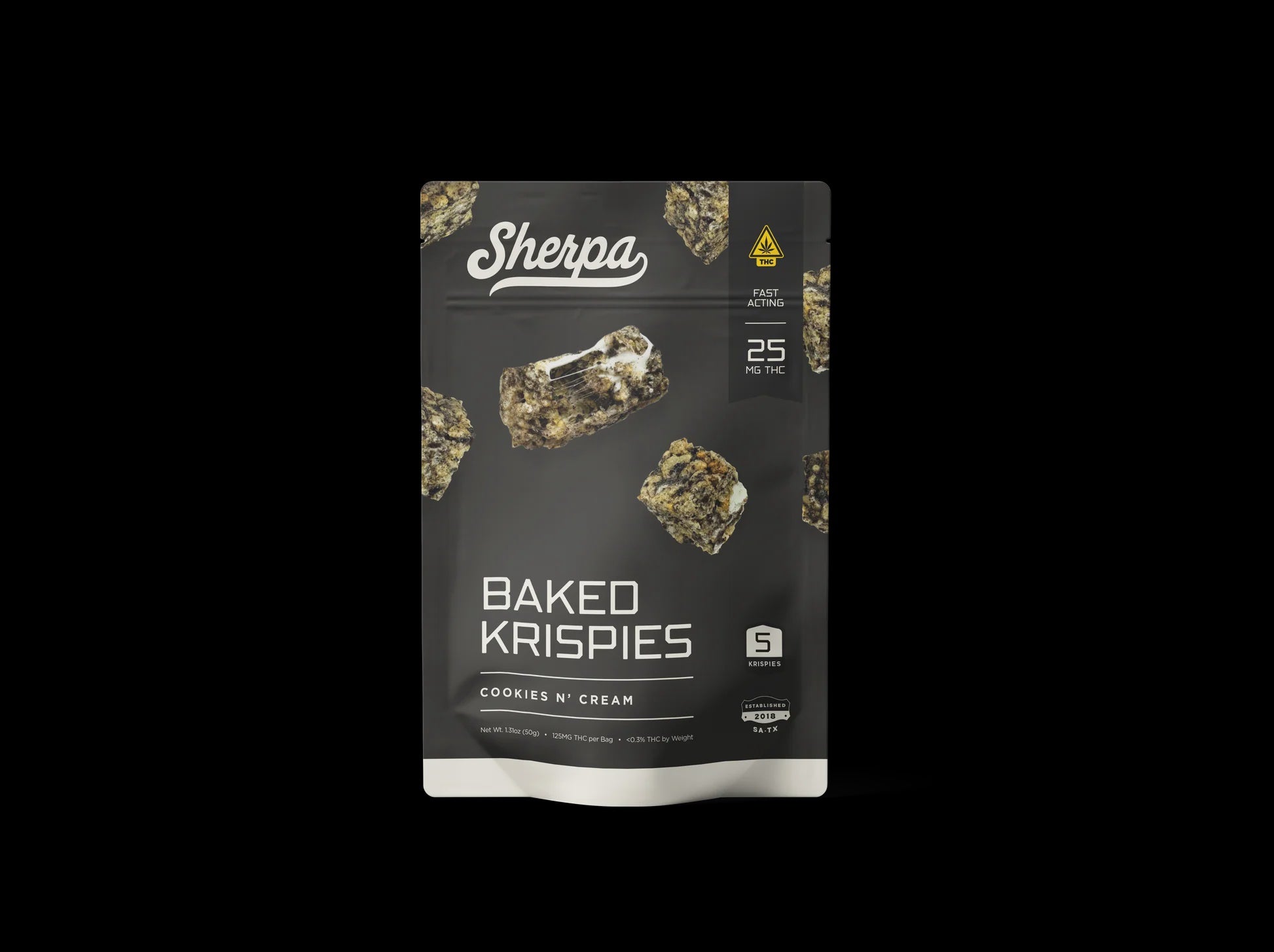 SHERPA 25MG D9 KRISPIES 5CT COOKIES N CREAM