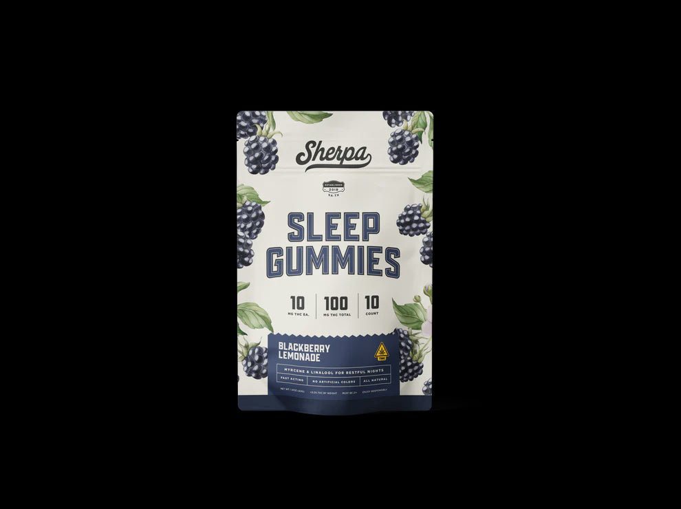 SHERPA 10MG D9 GUMMIES 10CT BLACKBERRY LEMON