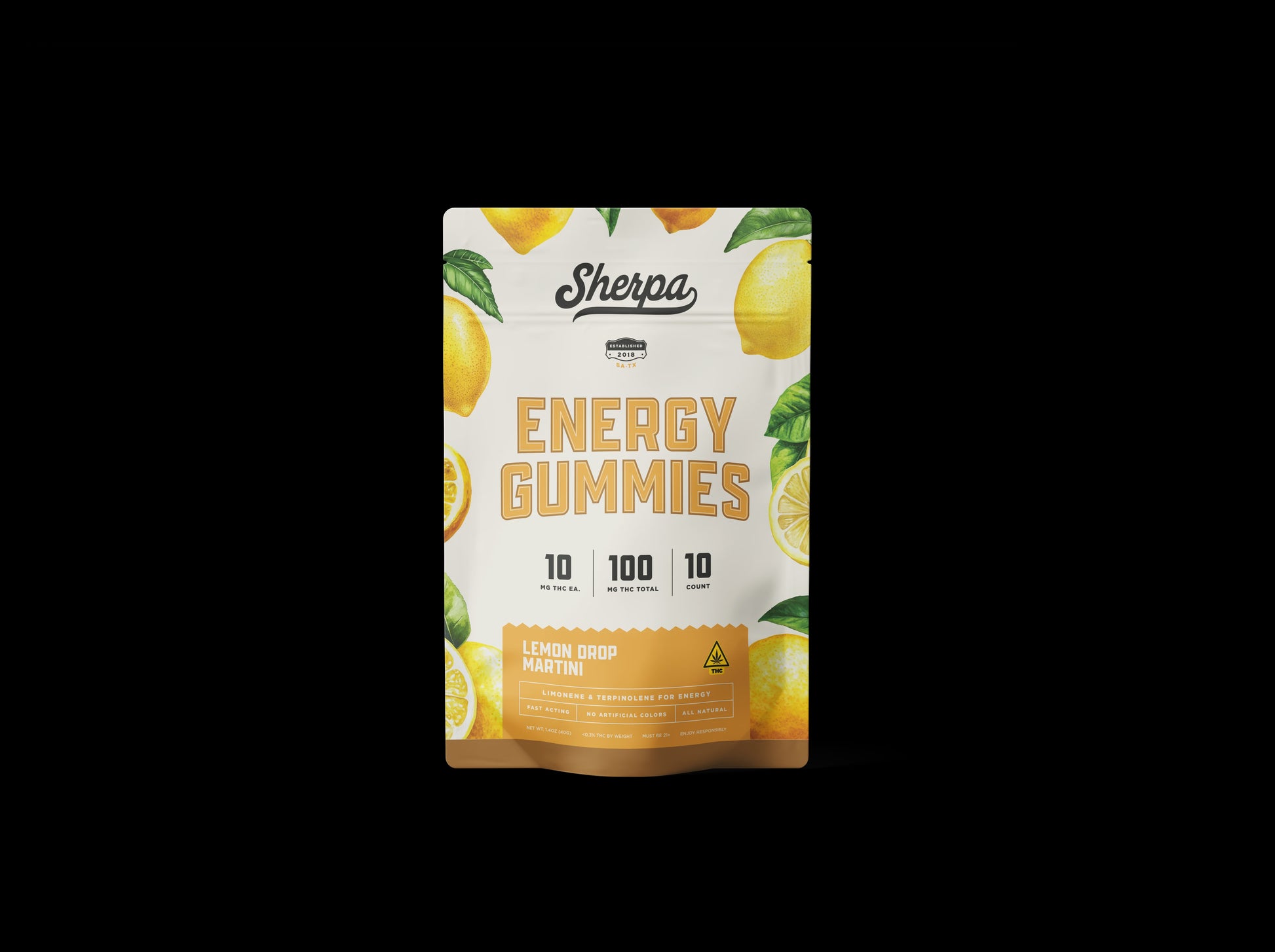 SHERPA 10MG D9 GUMMIES 10CT  LEMON DROP MART