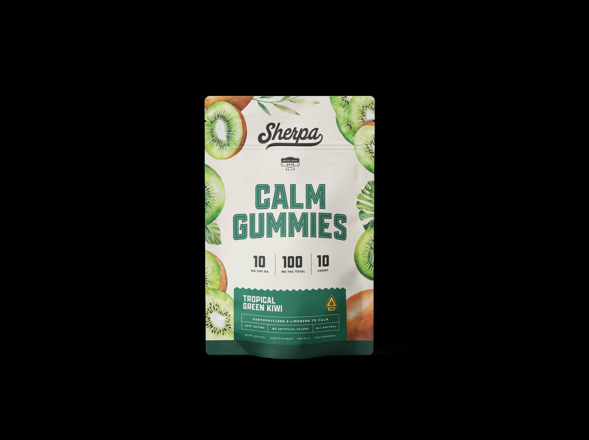 SHERPA 10MG D9 GUMMIES 10CT  TROPICAL KIWI
