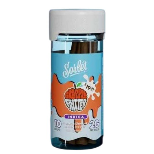 SORBET Labs Diamond THC-A 2g PreRoll 10/Jar GRAPPLE FRITTER INDICA