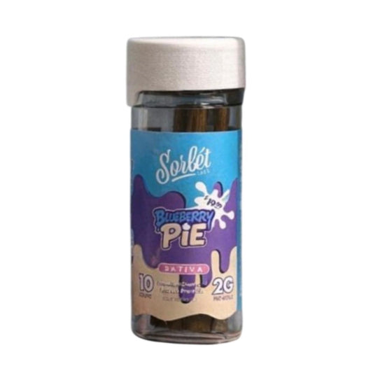 SORBET Labs Diamond THC-A 2g PreRoll 10/Jar BLUEBERRY PIE SATIVA
