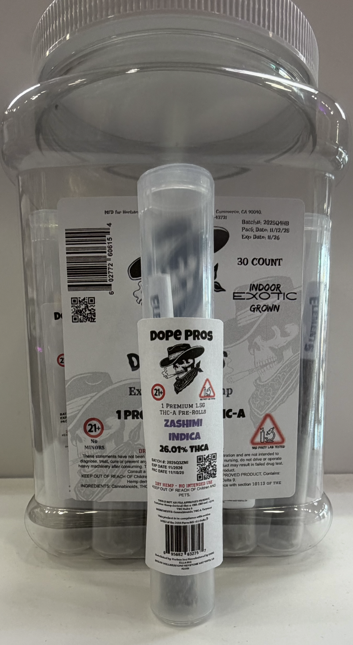 DOPE PROS ZASHIMI INDICA PREROLL