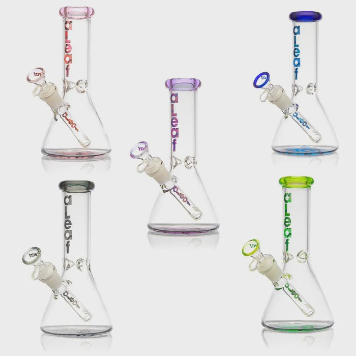 ALEAF THE ESSENTIAL WATERPIPE 8" BEAKER AL1033 SMOKE