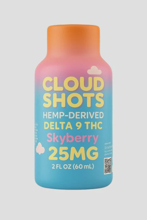 CLOUD SHOTS DELTA 9 THC 25MG - SKYBERRY - 2 FL 0Z(60ml)