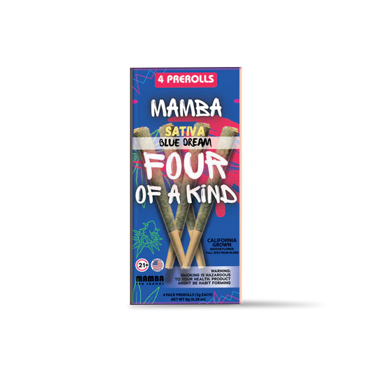 MAMBA FOUR OF A KIND 2G PREROLLS 4PK 10CT JEALOUSY