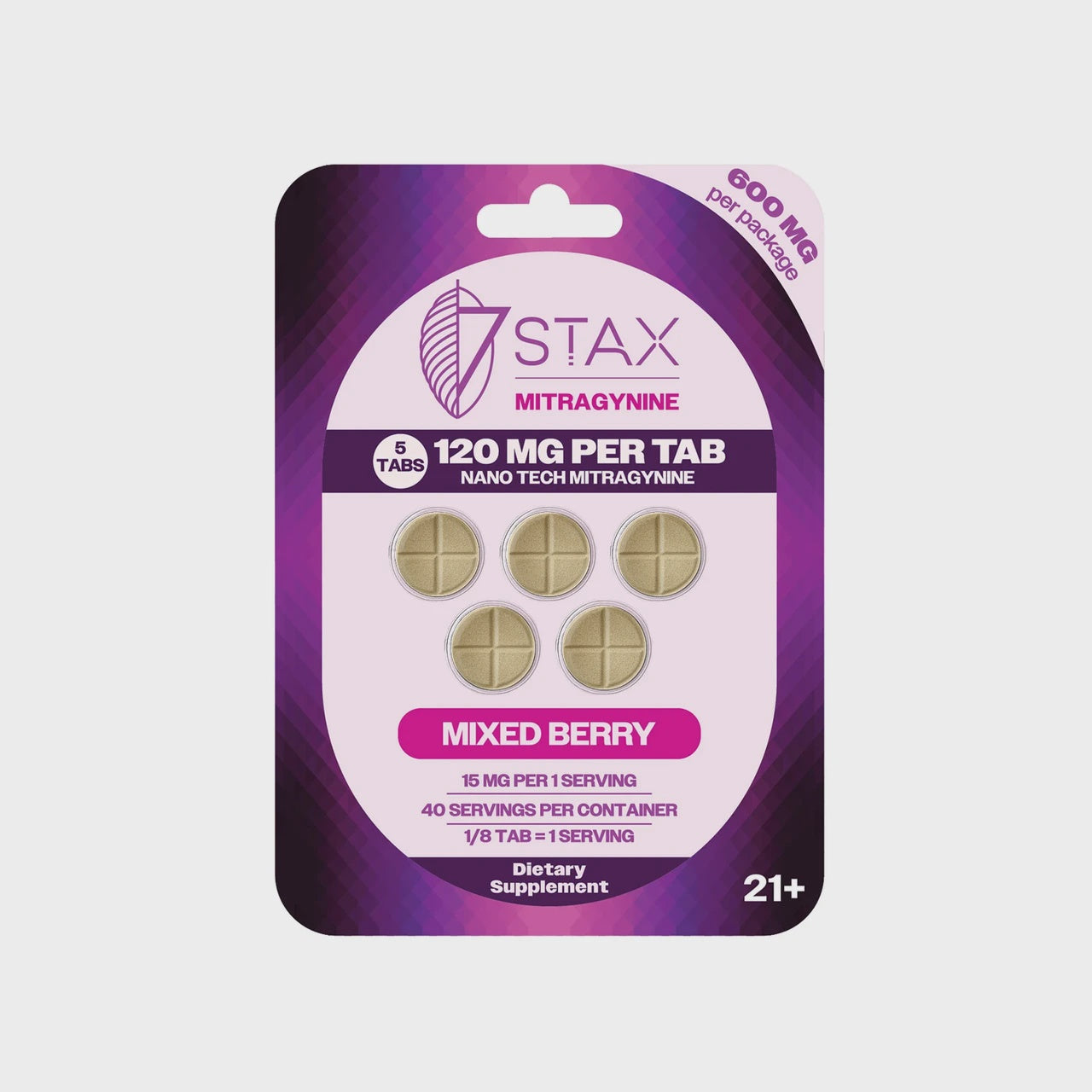 7 STAX MIXED BERRY 5 CT 120 MG PER TAB