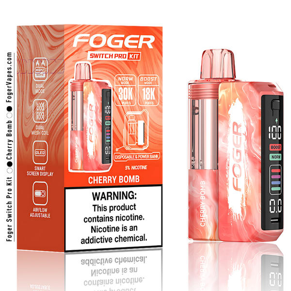 FOGER SWITCH PRO 30000 Puffs DISPOSABLE PODS 5/Pk TxC CHERRY SLUSH