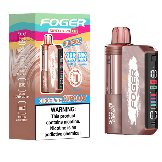 FOGER SWITCH PRO 30000 Puffs DISPOSABLE Kit 5/Pk CHOCOLATE CUPCAKE