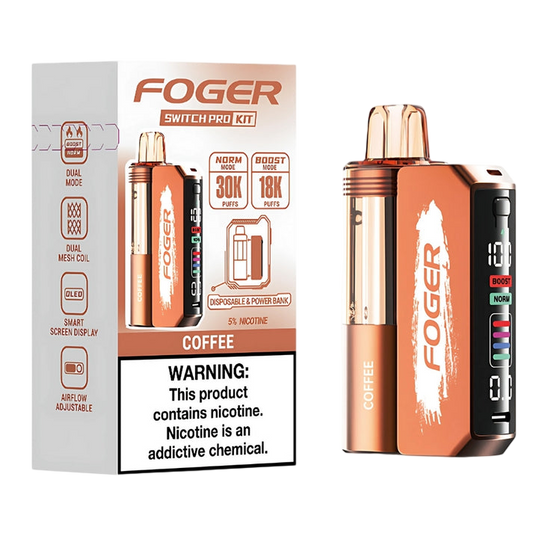 FOGER SWITCH PRO 30000 Puffs DISPOSABLE Kit 5/Pk COFFEE