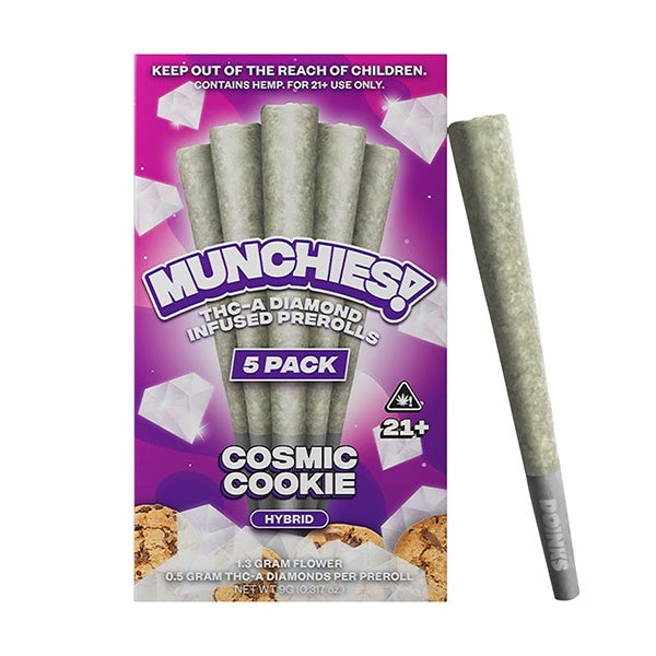 MUNCHIES 5PK THCA PRE ROLLS 10CT-Cosmic Cookie (Hybrid)