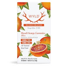 WYLD D9+CBC 600mg Gummies 30/Jar BLOOD ORANGE SATIVA