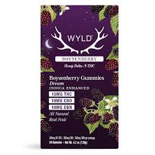 WYLD D9+CBD+CBN 900mg Gummies 30/Jar BOYSENBERRY INDICA