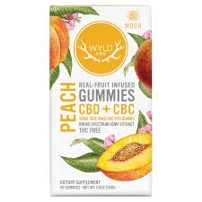WYLD CBD+CBC 1200mg GUMMIES 40ct/JAR PEACH