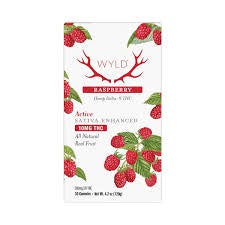 WYLD D9 300mg Gummies 30/Jar RASPBERRY SATIVA
