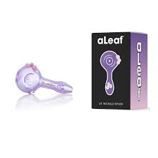 ALEAF 4" HANDPIPE SPOON ALHP6004 PURPLE