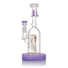 ALEAF 9.5'' TRIPPY GHOST PERK WATERPIPE PURPLE