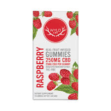 WYLD CBD 250mg GUMMIES 10ct/JAR RASPBERRY