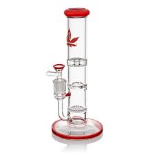 ALEAF 10" WATERPIPE THE STRAIGHT W/ A DUO PERC (AL6215) RED