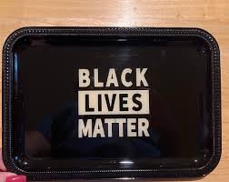 BLACK LIFE MATTERS GLASS ROLLING TRAY