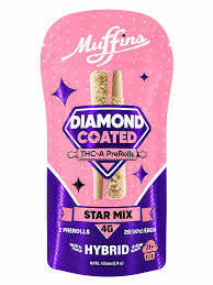 MUFFINS Diamond Coated THC-A 2g PreRoll 2/Pk STAR MIX HYBRID