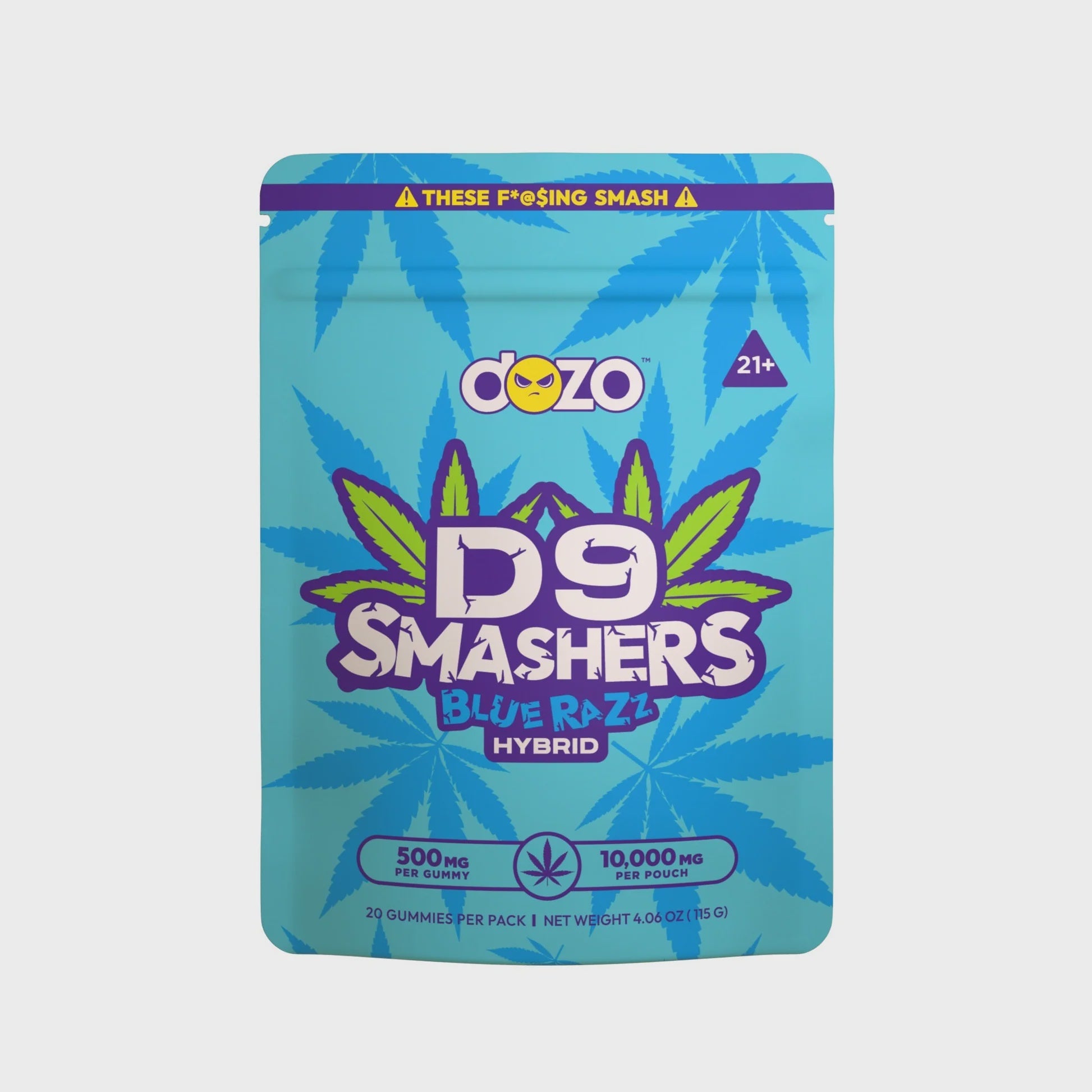 Dozo D9 Smashers, 10000mg  Blue Razz - Hybrid