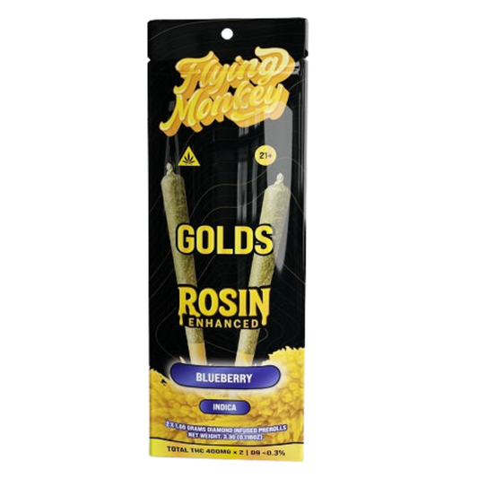 FLYING MONKEY GOLDS ROSIN PRE-ROLLS INDICA BLUEBERRY