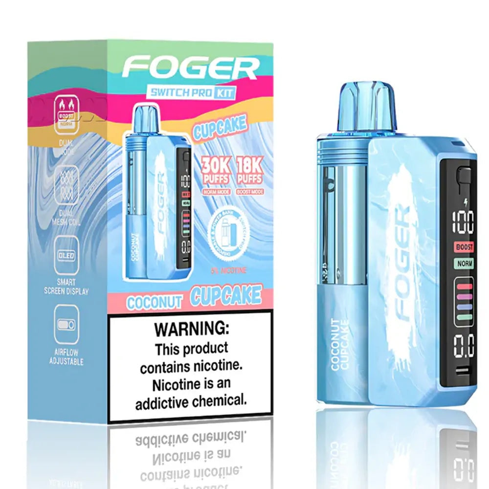 FOGER SWITCH PRO 30000 Puffs DISPOSABLE PODS 5/Pk TxC COCONUT CUPCAKE