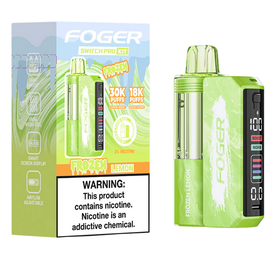 FOGER SWITCH PRO 30000 Puffs DISPOSABLE Kit 5/Pk FROZEN LEMON