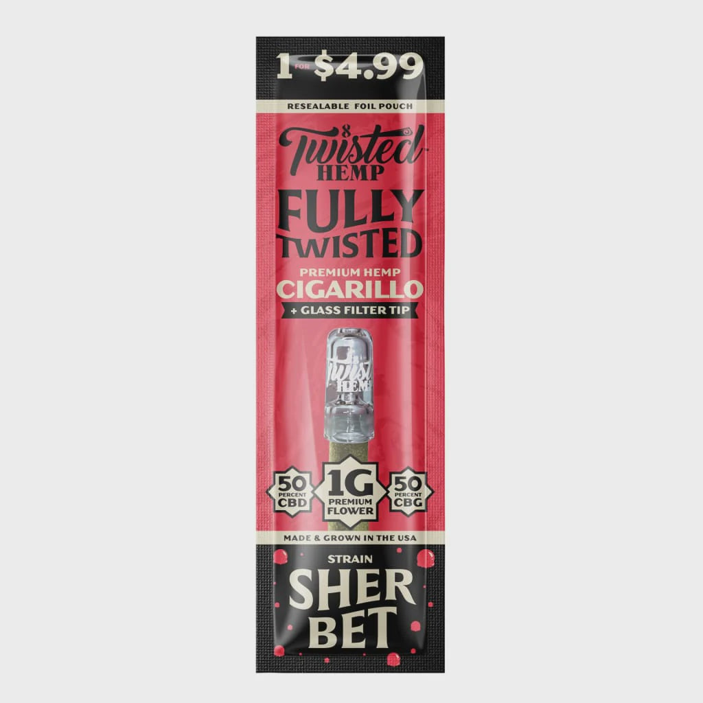 Twisted Hemp Sher Bet With Glass
