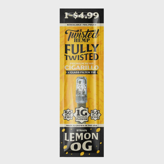 Twisted Hemp Lemon OG With Glass
