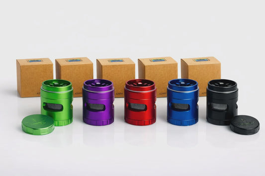 ALEAF GRINDER W/GLASS WINDOW 42mm 4pt BLUE