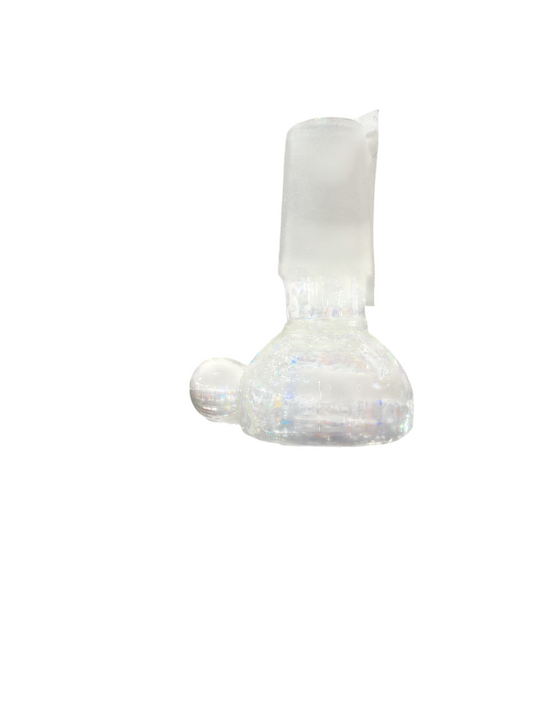 FUNNEL BOWL 14mm MALE W/MARBLE 10/pk CLEA