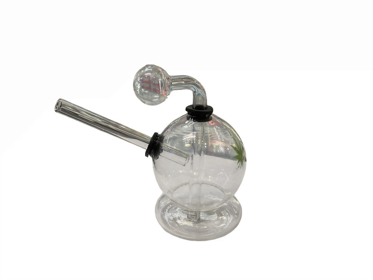 AGOB12 OIL BURNER WATERPIPE 4" GLOBE W/DECAL DESIGN (RHSP-12)