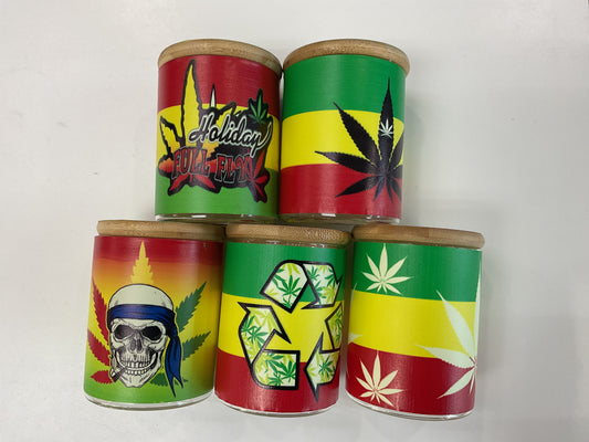 RASTA JAR WOOD SMALL SIZE